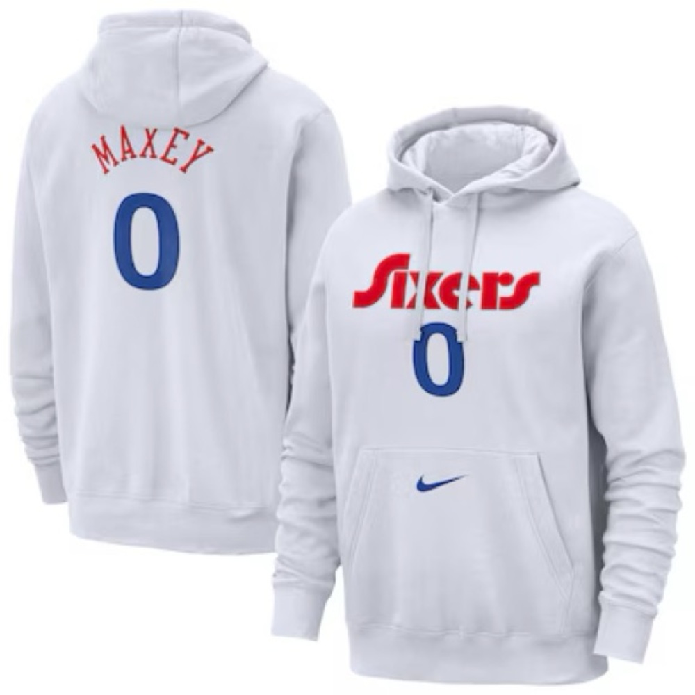 Nike 24-25 Philadelphia 76ers City Edition Hoodie Tyrese Maxey FZ0560-101 NEW